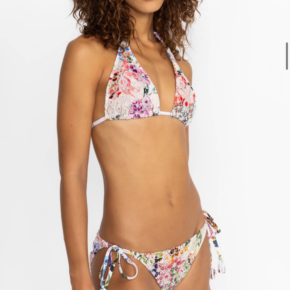Johnny Was Sz M Floral Bikini Set (top AND bottom) $200+ retail, NWT